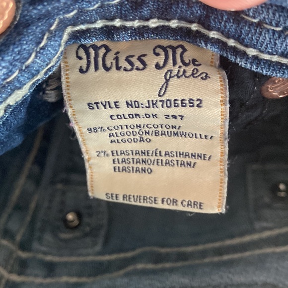 MISS ME size 8 Girl's Skinny jeans beautiful embellished rear pockets 💕 - Picture 9 of 17